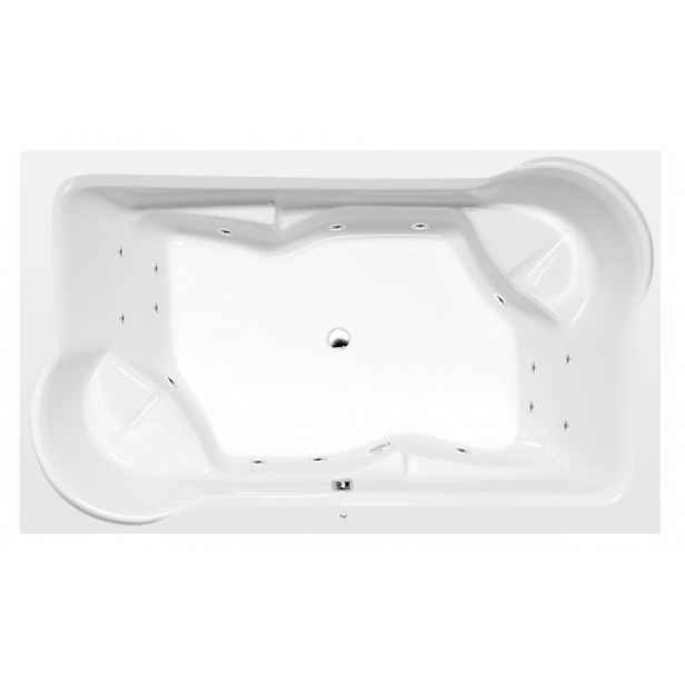 Masážní vana Polysan Duo 200x120 cm Active Hydro akrylát levá i pravá 16111.1010