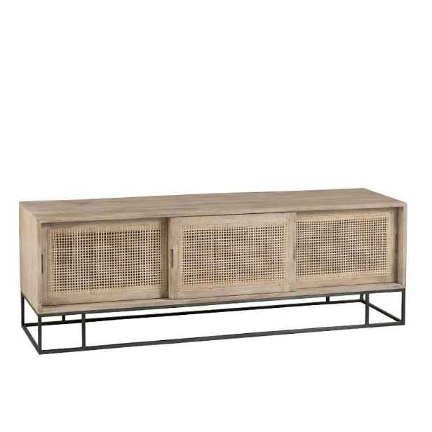 TV dřevěná komoda s dvířky Woven - 150*40*50cm J-Line by Jolipa