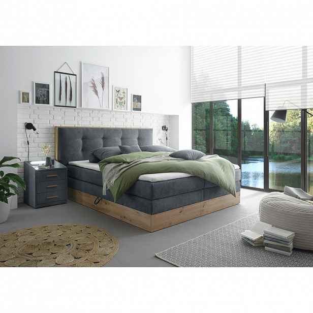 Livetastic POSTEL BOXSPRING, 180/200 cm, antracitová