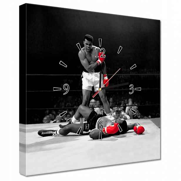 Nástěnné hodiny 40x40 Muhammad Ali Boxer