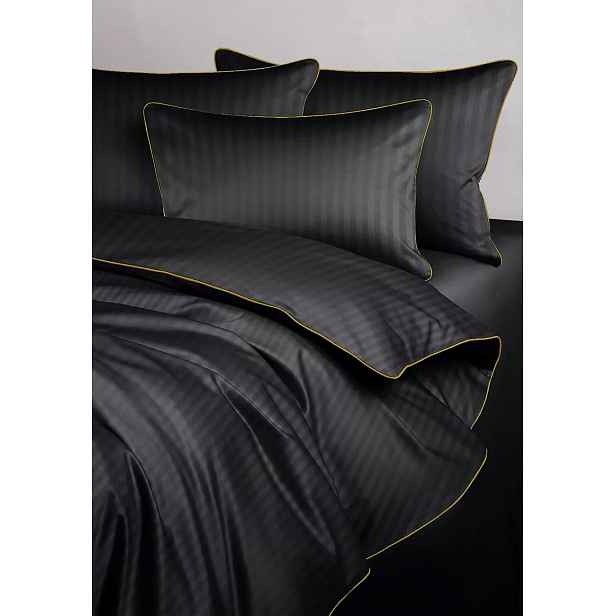 Povlečení damašek černé se zlatým lemováním 160x200 Maro Home