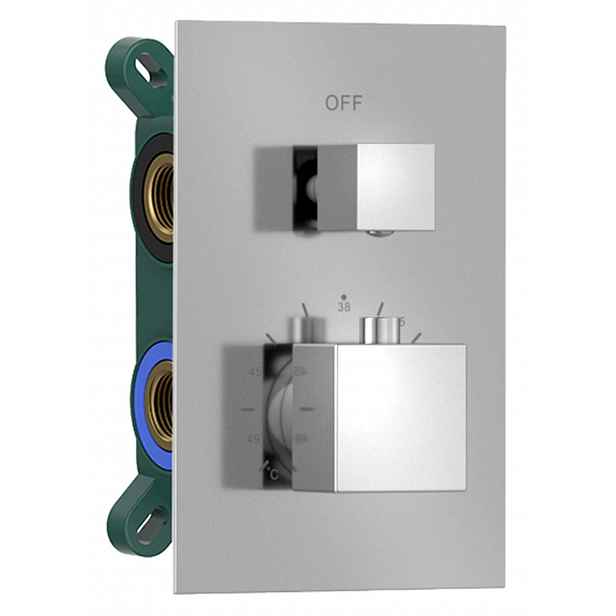 Sapho - Termostatická baterie pod omítku, box, pro 2 spotřebiče, chrom 1102-32