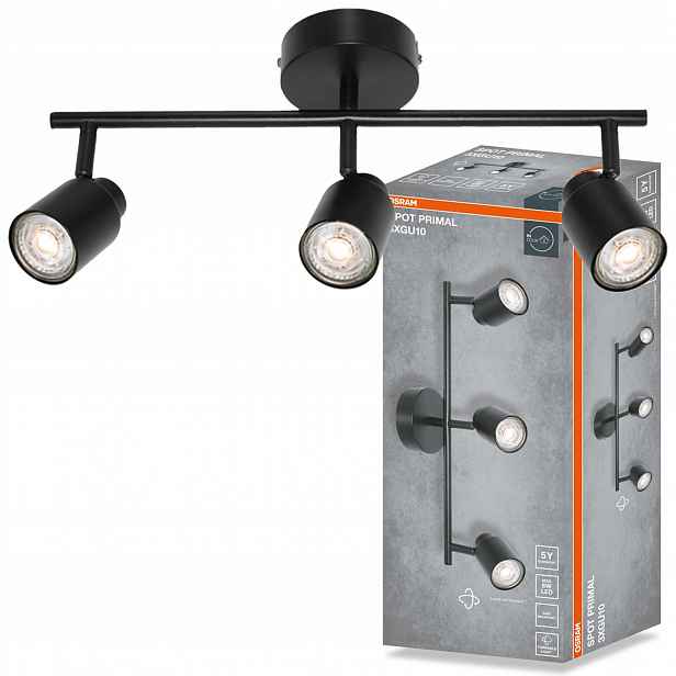 Stropní Svítidlo Nástěnné svítidlo Pohyblivé bodové reflektorové 3x GU10 Osram