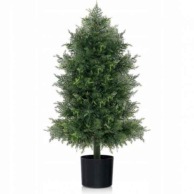 Umělé cedrové dřevo v květináči 80 cm