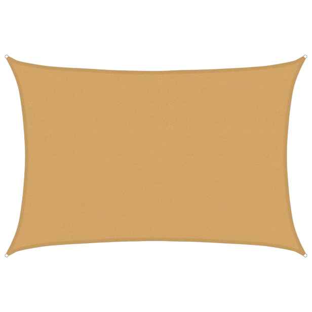 vidaXL Plachta proti slunci 160 g/m² obdélník písková 4 x 6 m HDPE