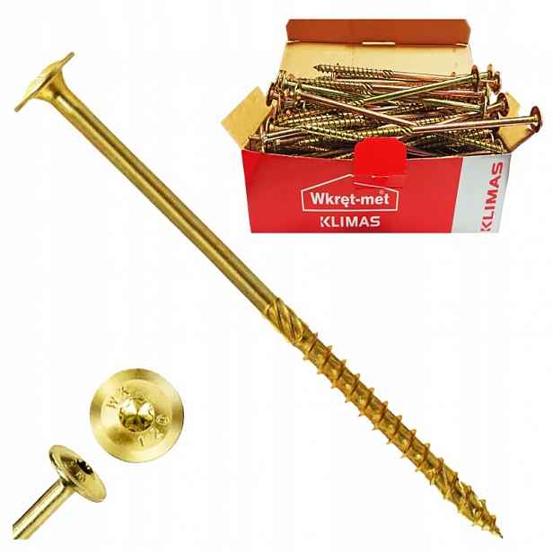 Kwm Tesařské vruty talířové šrouby Torx 10x400 25 Ks
