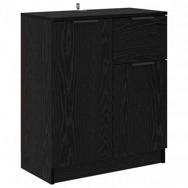 vidaXL Servírovací skříň Černý dub 60 x 30 x 70 cm Kompozitní dřevo