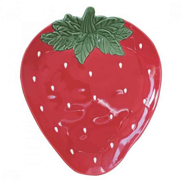 Jahodový talíř, porcelán, 30,5 x 25,5 cm, "Jardin des Fraises" - Easy