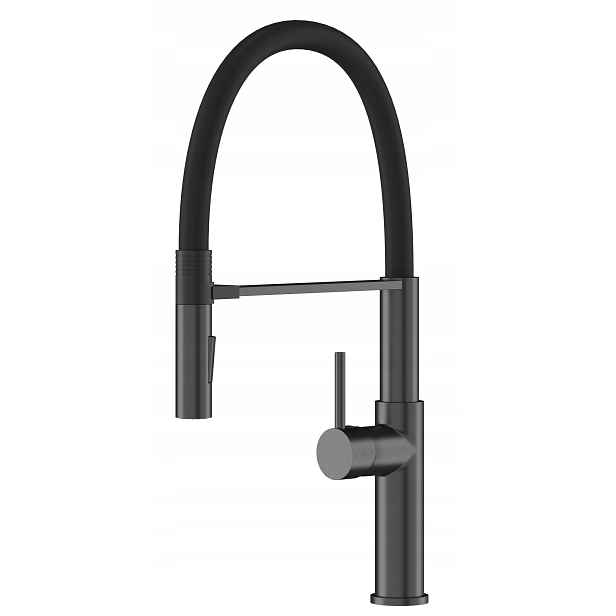 Kuchyňská Baterie Flexibilní Ramínko Černá Metalická Gungrey Ohebná Soria
