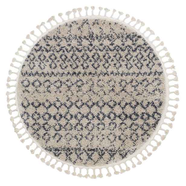 Kusový koberec Berber Agadir G0522 cream and grey kruh, 160x160 (průměr) kruh, béžová, chodba / předsíň, Dywany Łuszczów