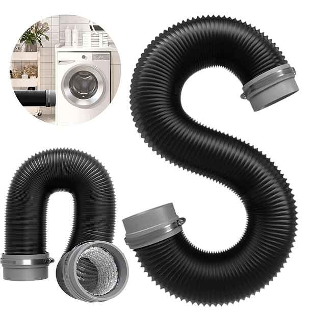 Trubka 75 MM Max 5 M Ventilační Kanál Pro Digestoř Trubky Skládací