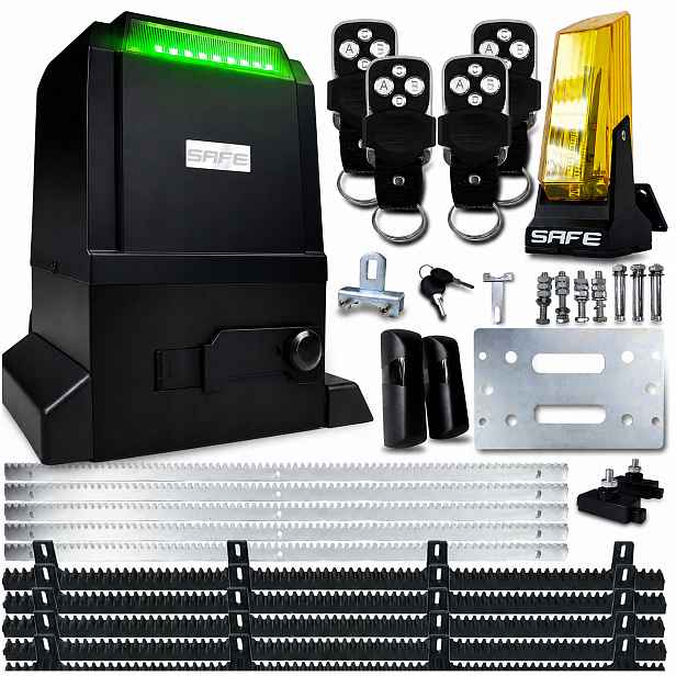 Set Pohon Pro Posuvnou Bránu 800 kg 4 Ovladače 5 X lišta Lampa Automat