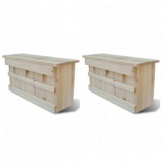 vidaXL Ptačí budka pro špačky 2 ks 44 x 15,5 x 21,5 cm dřevo