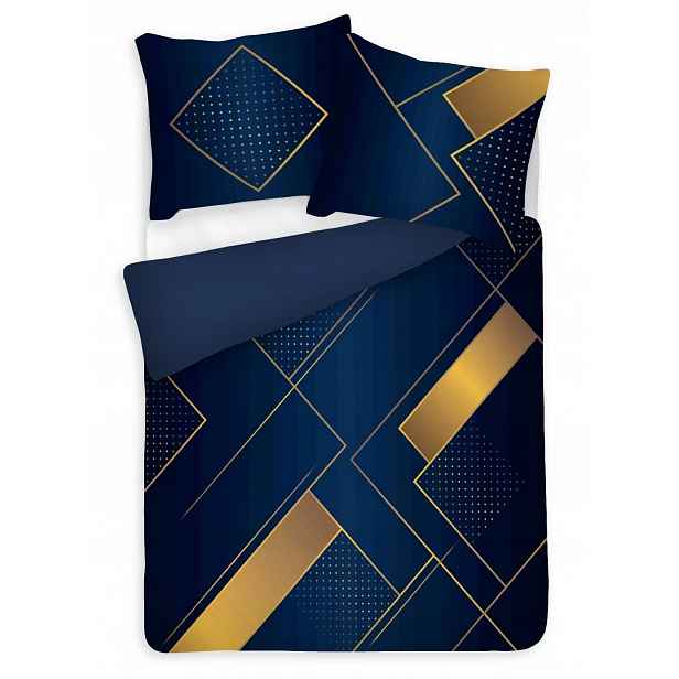 Povlečení 160x200, granátově zlatá geometrie Prestige 1