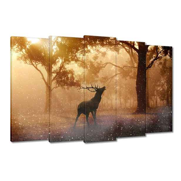 Obrazy 150x95 Jelen v lese