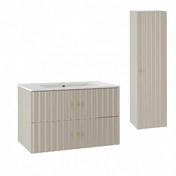Petits-meubles KOUPELNOVÝ NÁBYTEK 80cm Izae 2er-Set Kašmír