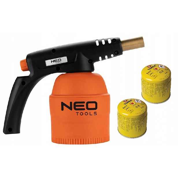 Plynová pájecí lampa Neo Tools 2 Piezo Náboje