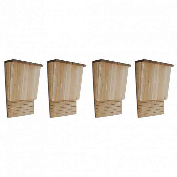 vidaXL Budka pro netopýry 4 ks 22 x 12 x 34 cm dřevěná