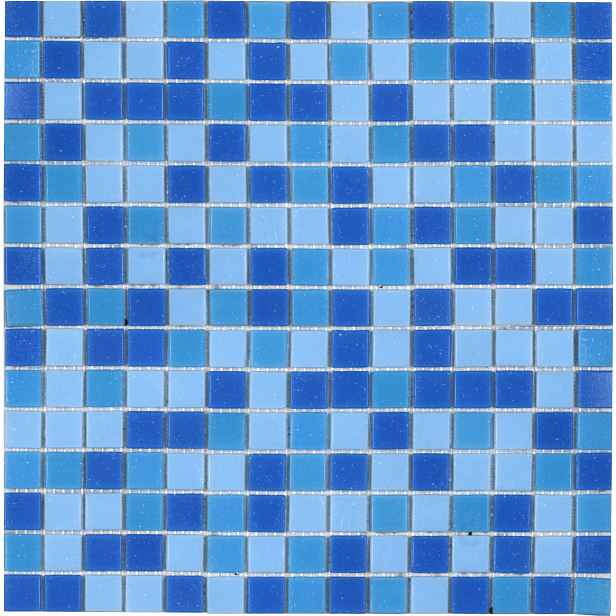 Skleněná mozaika modrá 33x33 cm mat MOS20MIX1HM
