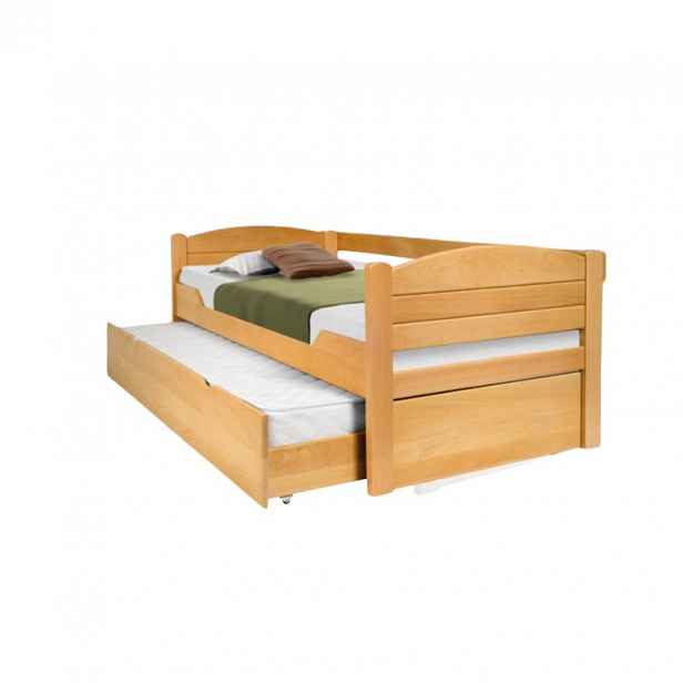 Postel z masivu K1 SOFA 90 PLNÁ PLUS - buk Ořech