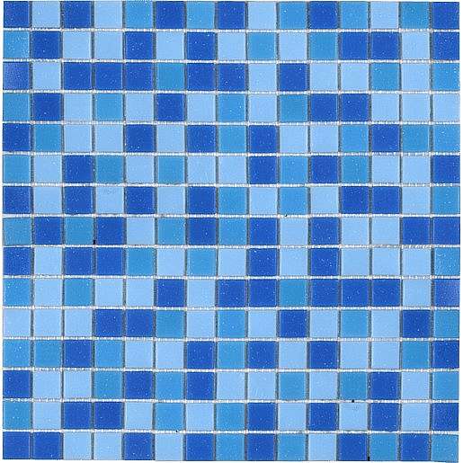 Skleněná mozaika modrá 33x33 cm mat MOS20MIX1HM