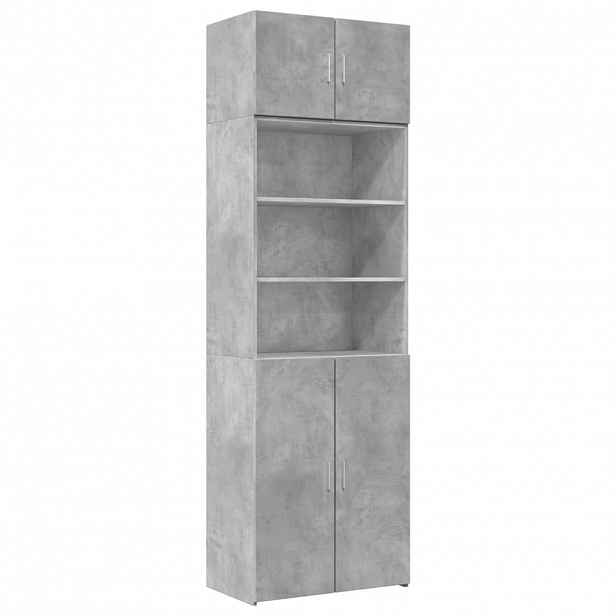 vidaXL Úložná skříňka betonově šedá 70x42,5x225 cm kompozitní dřevo