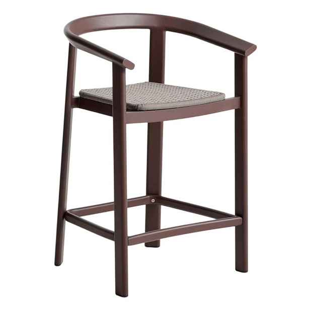 Hnědá dřevěná zahradní barová židle Erice – Kave Home
