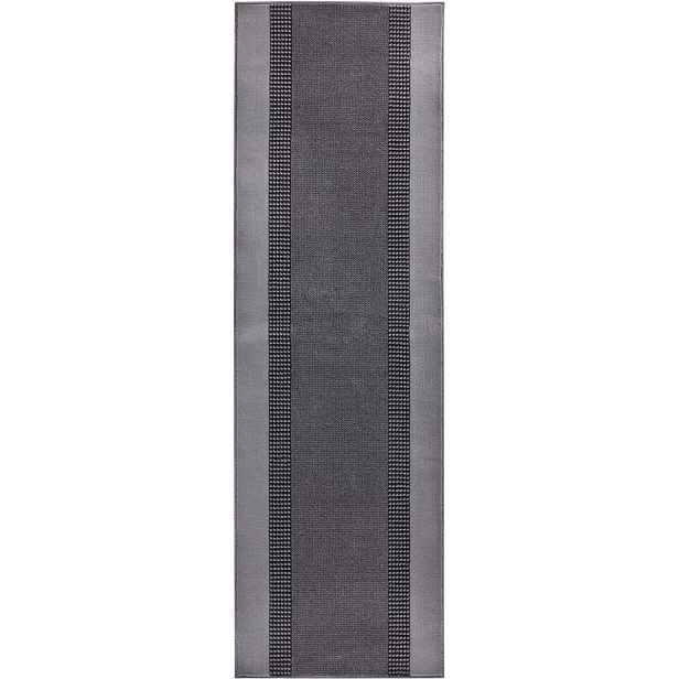 Koberec Běhoun 80x250 cm, moderní vzor do předsíně a chodby, tmavě šedý