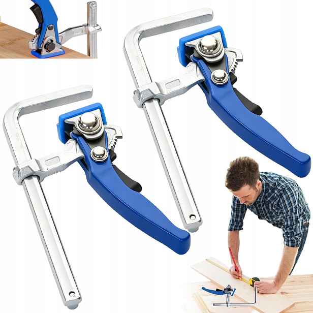Pákový svěrák 160x60 mm 2 kusy Truhlářský Silný Držák Svorka 220 kg