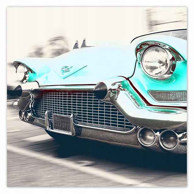 Plakáty 140x140 Tyrkysový Cadillac