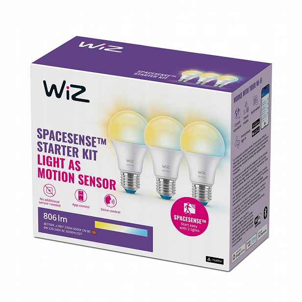 Inteligentní Led žárovka WiZ GU10 – náhrada GU10 o výkonu 60 W, 3 ks