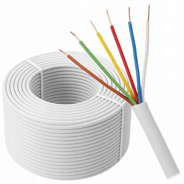 Kabel Ytdy alarm domofon Cu Měď drát 6-žilový 6x0,5 mm 100 metrů