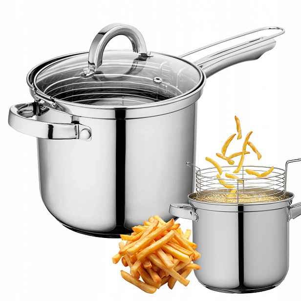Rendlík hrnec na hranolky s koblihovým sítkem Altom Design Fabio 3,6 l 18 cm