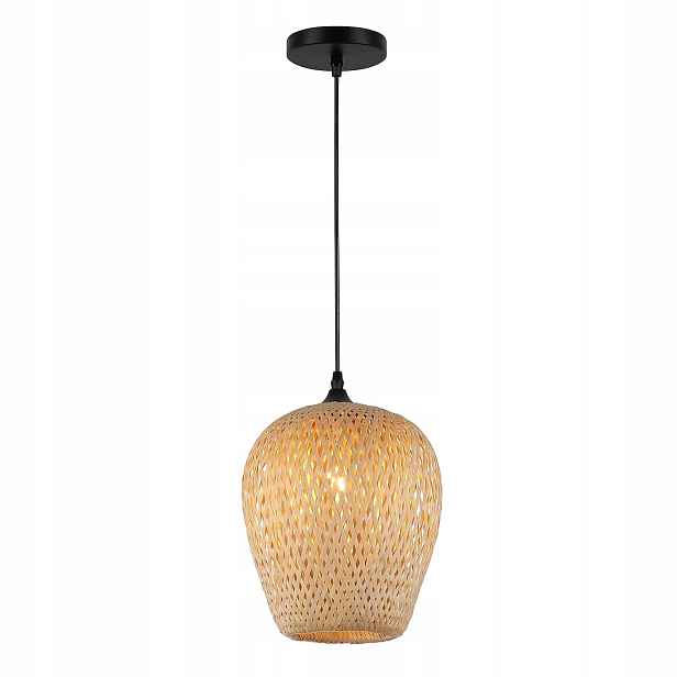 Závěsná lampa boho bambusová béžová E27 20W Alma Milagro