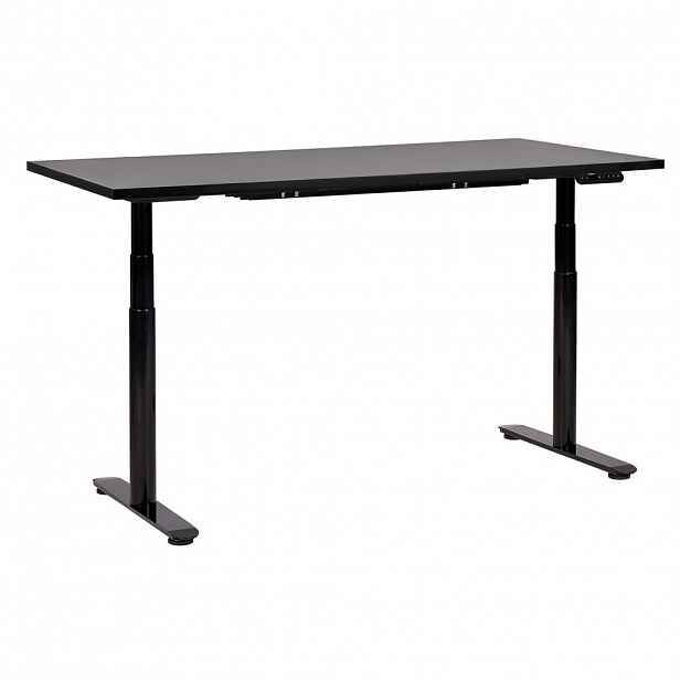 Beliani VÝŠKOVĚ NASTAVITELNÝ Psací stůl Elektrický 160/72 cm Černý Destin IV