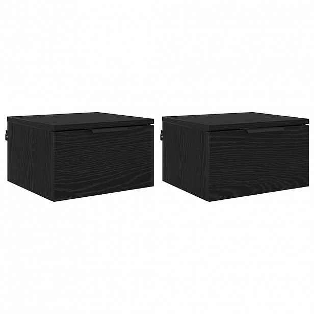 vidaXL Noční skříňka 2 ks Černý dub 34 x 30 x 20 cm Kompozitní dřevo