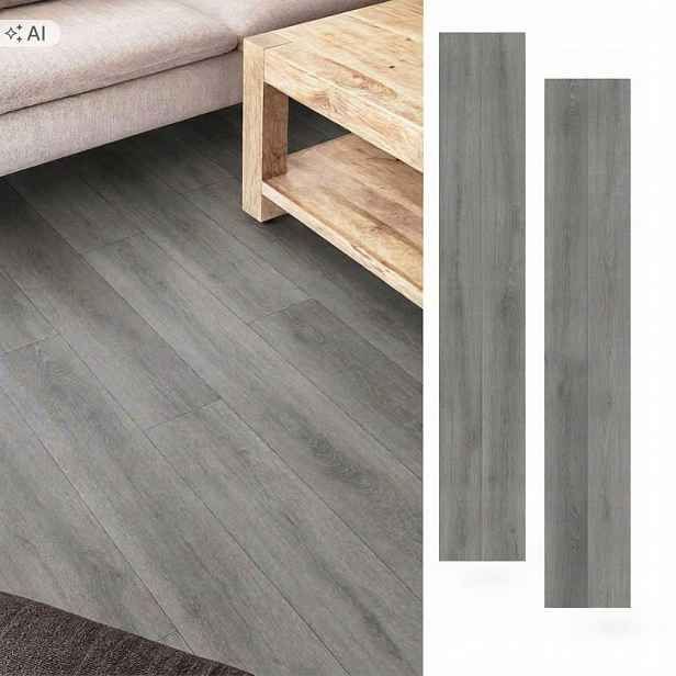 Vinylové samolepicí panely 5 m² Tmavě Šedá Parketová prkna Vodotěsné