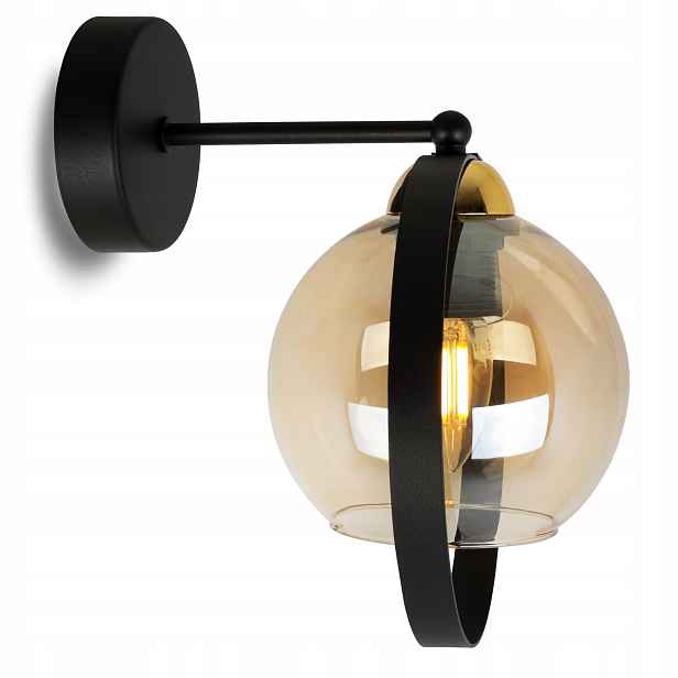 Moderní Skleněná Nástěnná Lampa S Medovým Kroužkem