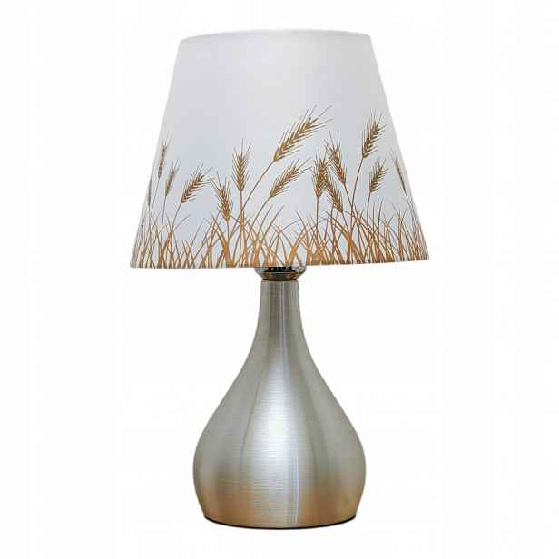 Noční lampa, dotyková, s Led stínítkem, stříbrná