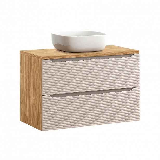 Petits-meubles UMYVADLO 90cm Elora Béžová a dřevo