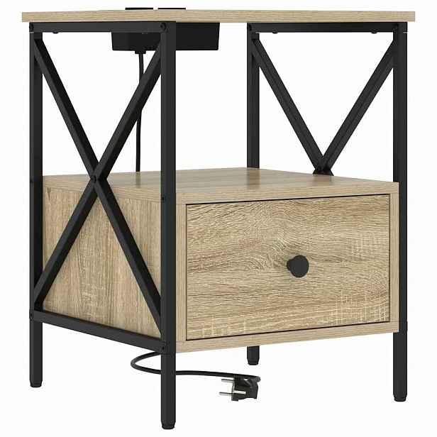vidaXL Noční skříňka Sonoma dub 41,5 x 40,5 x 55 cm Kompozitní dřevo
