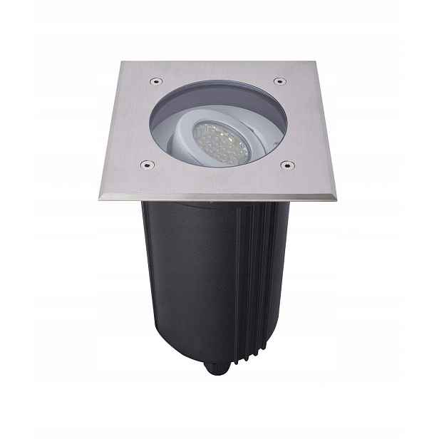 Lampa zemní nájezdová 15 cm nastavitelná stříbrná čtverec IP67 Su-ma