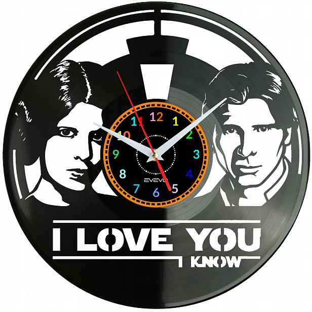 Star Wars Dárek Originální dekorace do domu Hodiny z vinylové desky