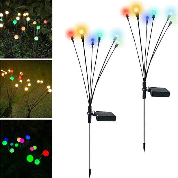 Solární Lampa Led Swing Zahradní Kuličky