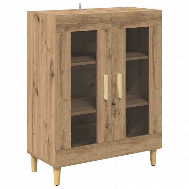 vidaXL Servírovací skříň Artisanový dub 69,5 x 34 x 90 cm