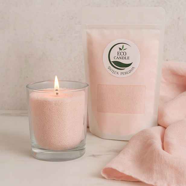 EcoCandle Vosk Perleťová Růžová 10 kg
