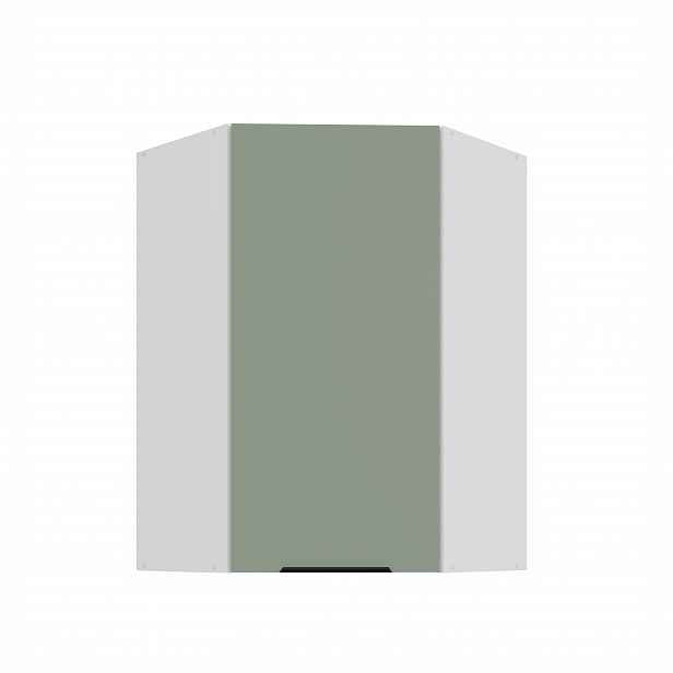 Horní rohová skříňka Aria 60x60 GN-90 1F (45°) Barva korpusu: Bílá, Barva dvířek: SA - Aquamarine AFM