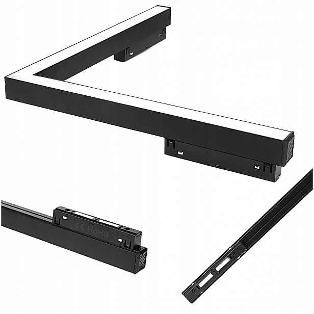 Magnetická Rohová Lampa 24W Černá, Inteligentní Ovládání DDCX-B12-TY