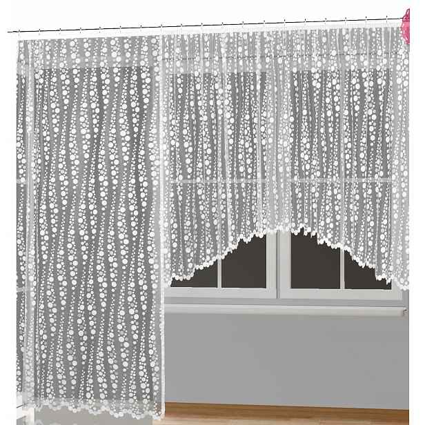 Mg komplet Firan Okno 350x160 Balkon 210x250 Sienna Bílá s páskou