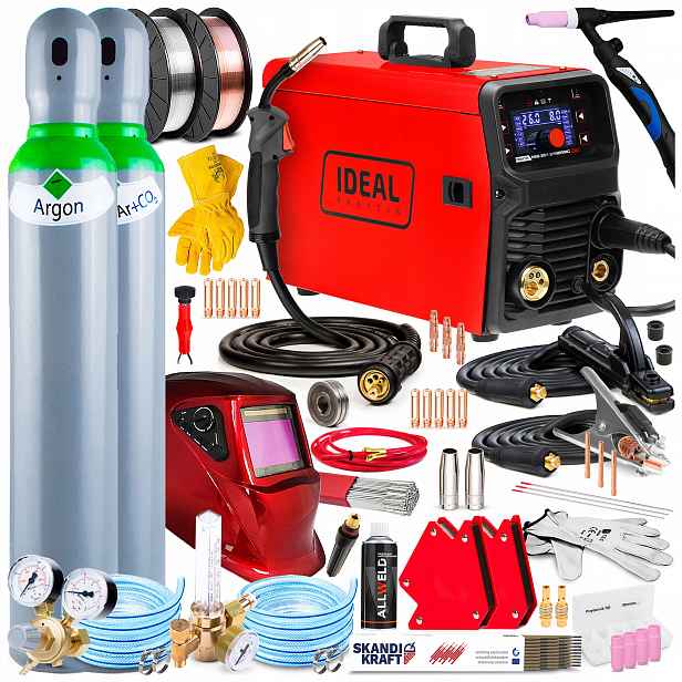 Svářecí poloautomat Ideal Praktik Mig 201 Synergic Led Mma Tig 230V 200A